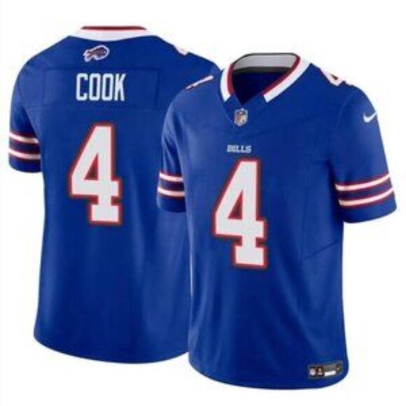 Youths Kids Mens Womens 4 James Cook Blue Stitched Vapor Jersey